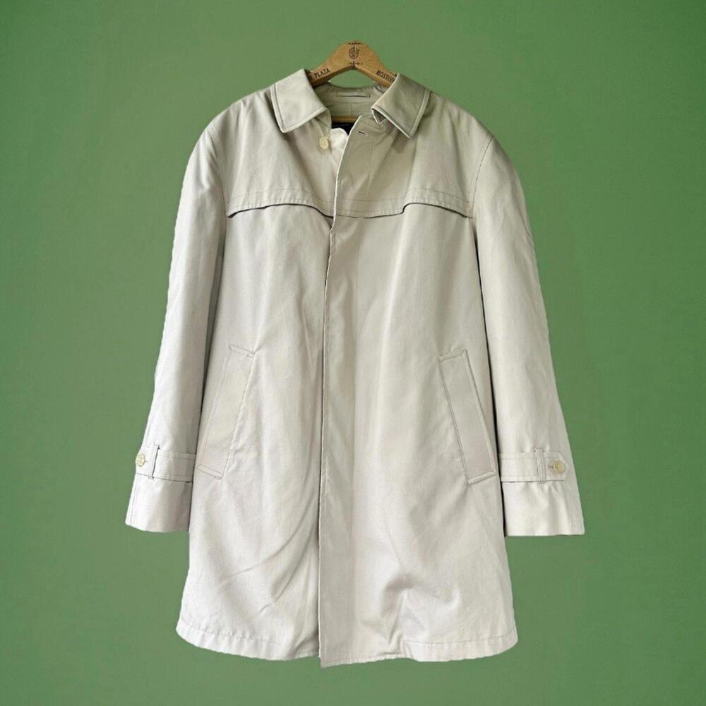 Vintage London Fog Towne Trench Coat Men's 40 Reg Beige Removable Liner